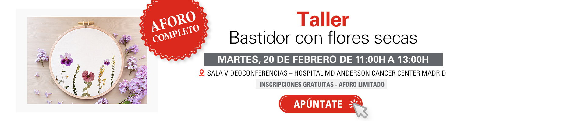 Taller Bastidor con flores secas