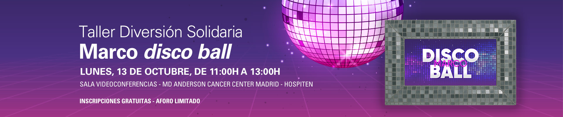Taller Diversión Solidaria: Marco disco ball