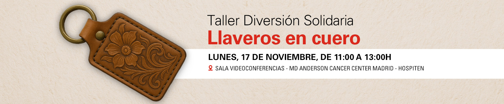 Taller Diversión Solidaria: Llaveros en cuero