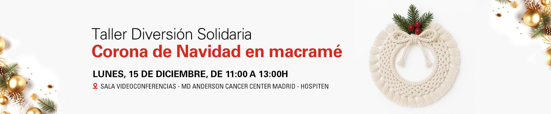 Taller Diversión Solidaria: Corona de Navidad en Macramé