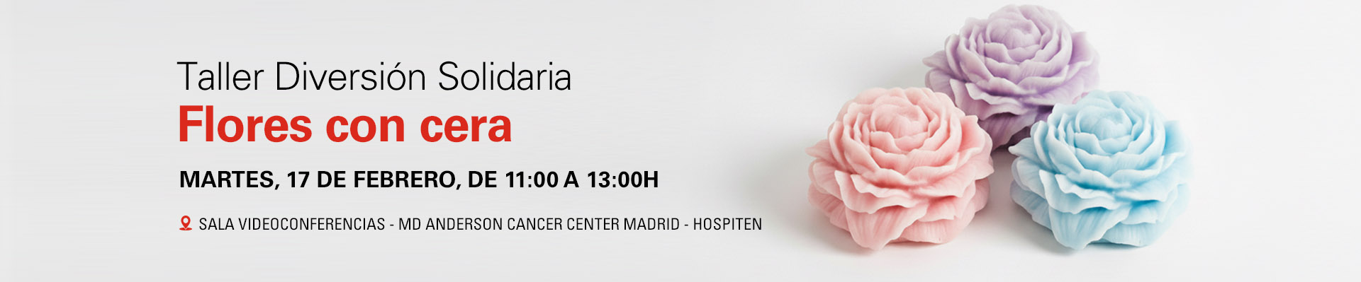 Taller Diversión Solidaria: flores con cera