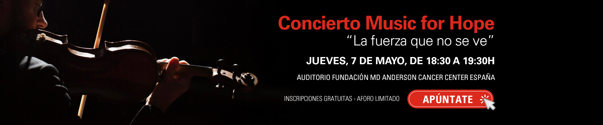 Ciclo Music for Hope: concierto “La fuerza que no se ve”