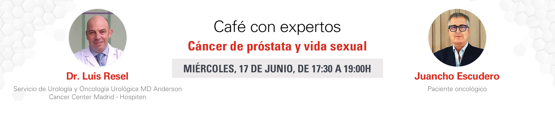 Café con expertos: “Cáncer de próstata y vida sexual”