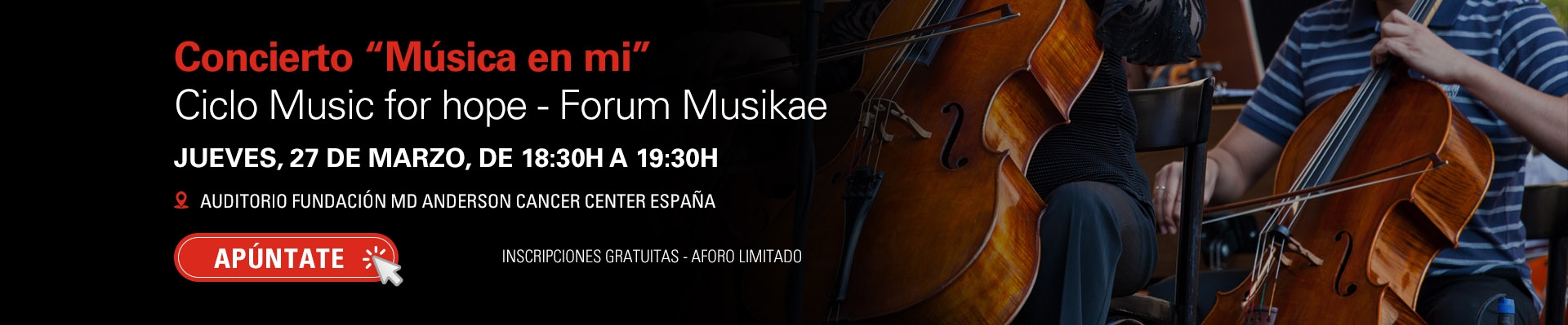   Concierto “Música en mi”  Ciclo Music for hope - Forum Musikae 27 marzo 2025