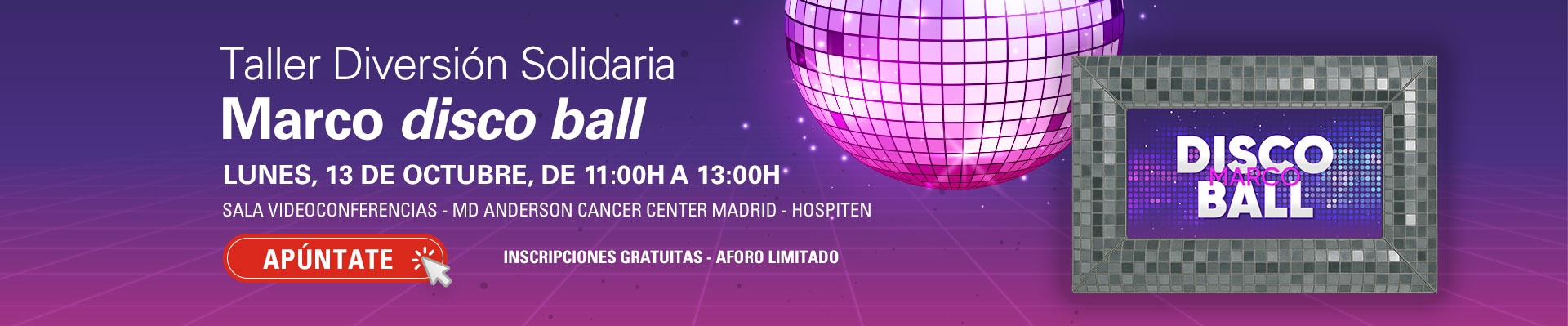 Taller Diversión Solidaria: Marco disco ball