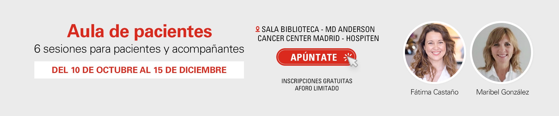 Aula de pacientes  6 sesiones para pacientes y acompañantes