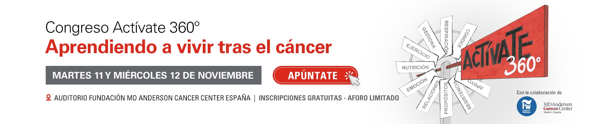 Congreso Actívate 360º Aprendiendo a vivir tras el cáncer