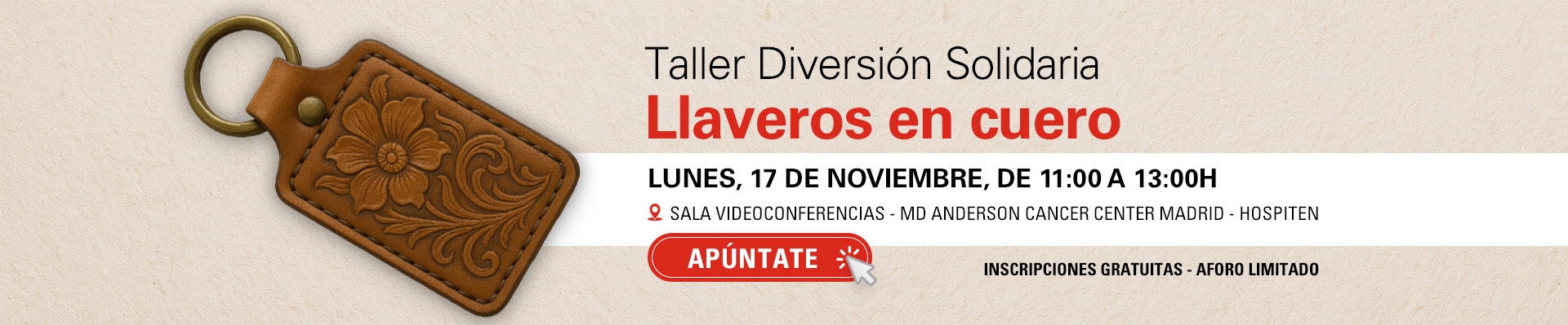 Taller Diversión Solidaria  Llaveros en cuero