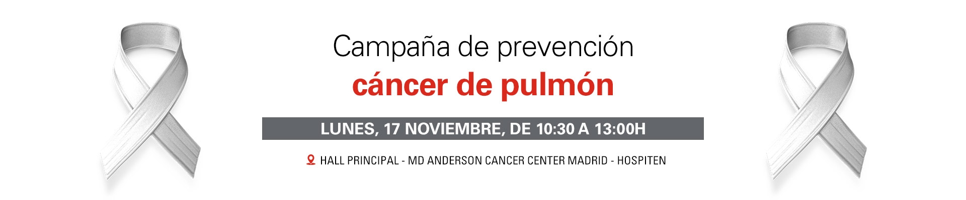 Campaña de prevención: cáncer de pulmón. 