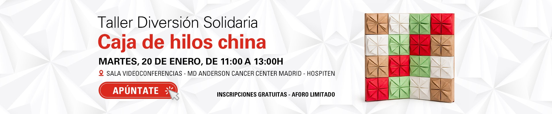 Taller Diversión Solidaria: caja de hilos china