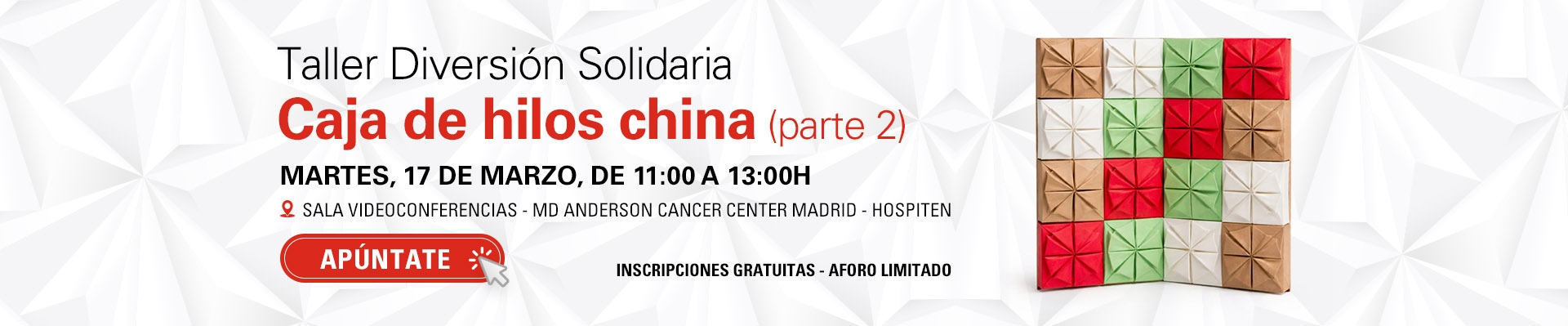 Taller Diversión Solidaria  Caja de hilos china (parte 2)