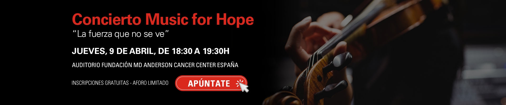 Concierto Music for Hope  La fuerza que no se ve