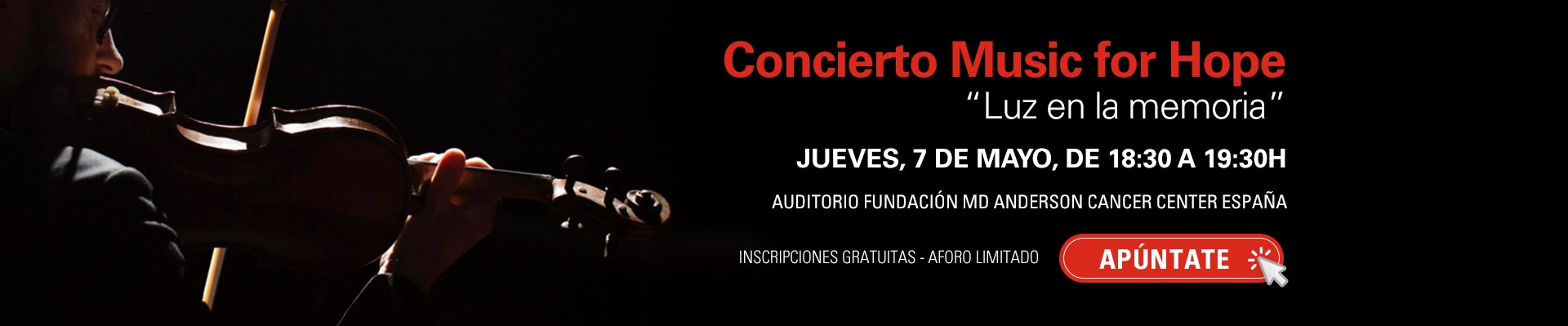 Ciclo Music for Hope: concierto “Luz en la memoria”