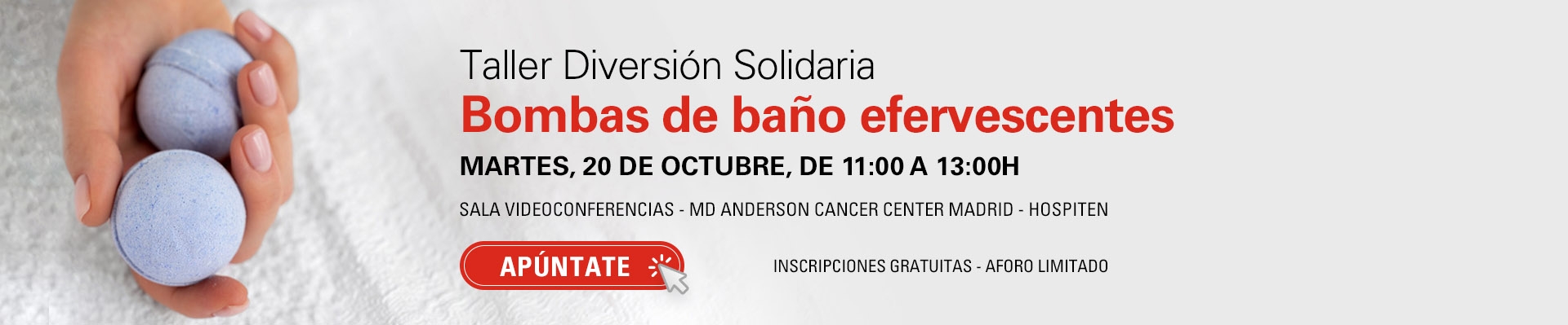 Taller Diversión Solidaria: bombas de baño efervescentes